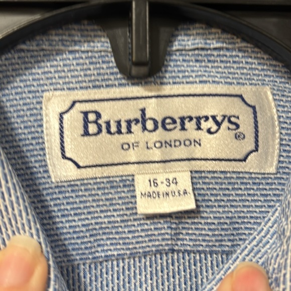 Burberrys blue Vintage one pocket button down size 16 - Picture 3 of 8